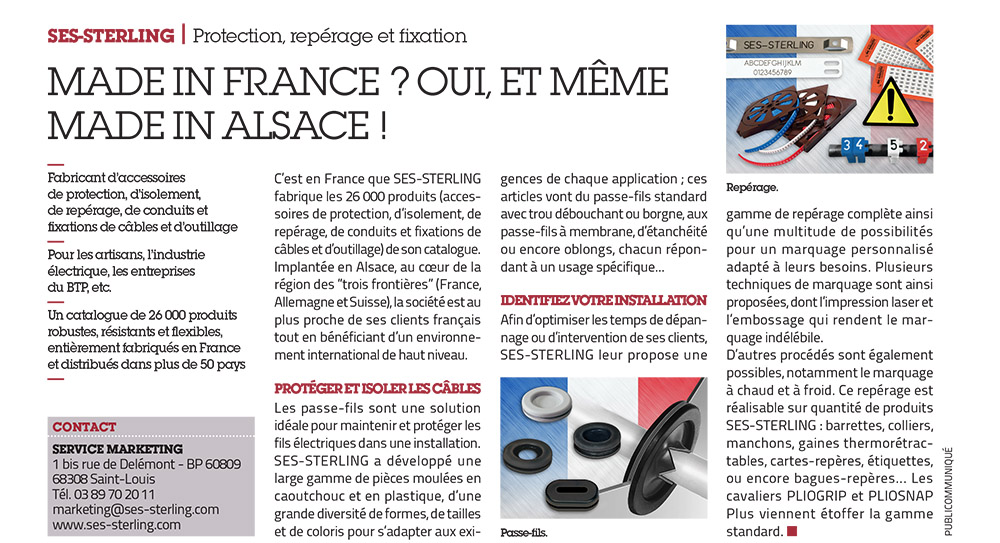 SES-STERLING : Made in France (L'usine nouvelle - mai 2017)