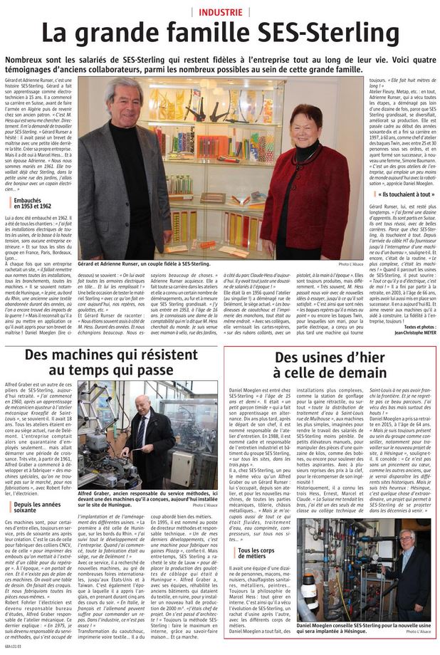 L'Alsace - Décembre 2018 SES-STERLING : Une sage familiale tournée vers l'humain (L'Alsace - Décembre 2018)