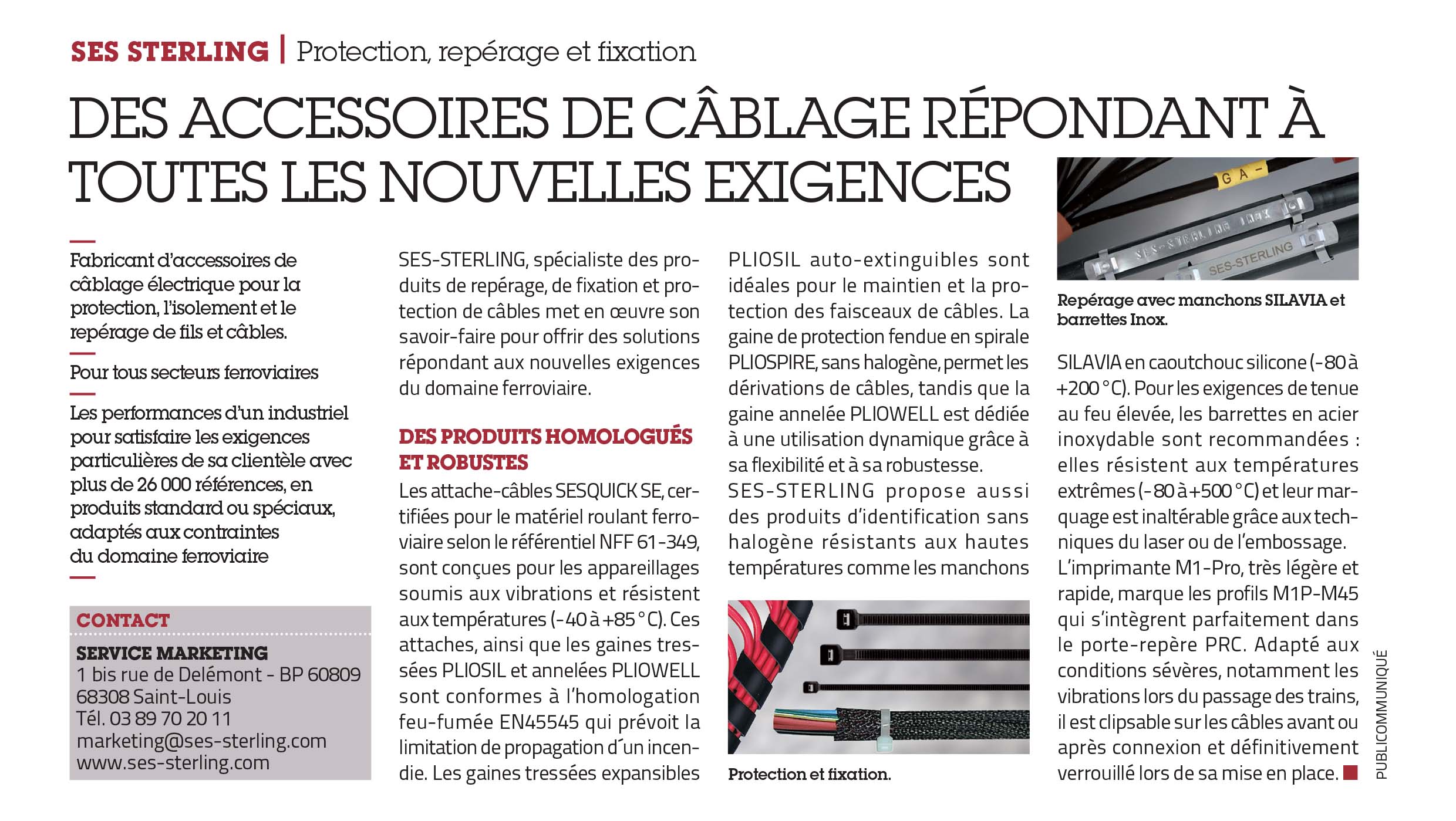L'usine nouvelle - Fevrier 2018 L'usine nouvelle - Février 2018 : SES-STERLING un expert exigeant