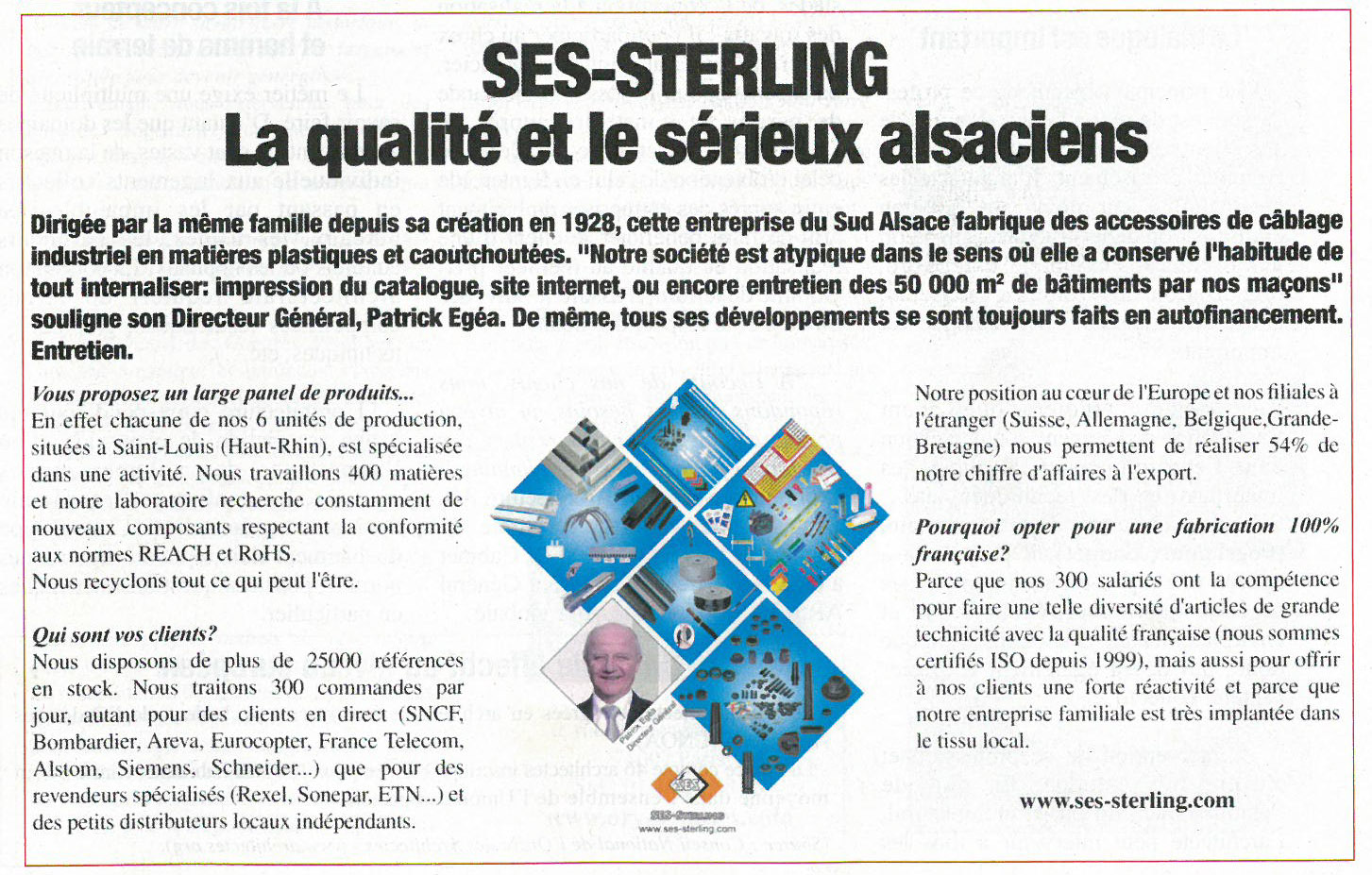 SES-STERLING : La qualité Alsacienne (Entreprendre - 2015)