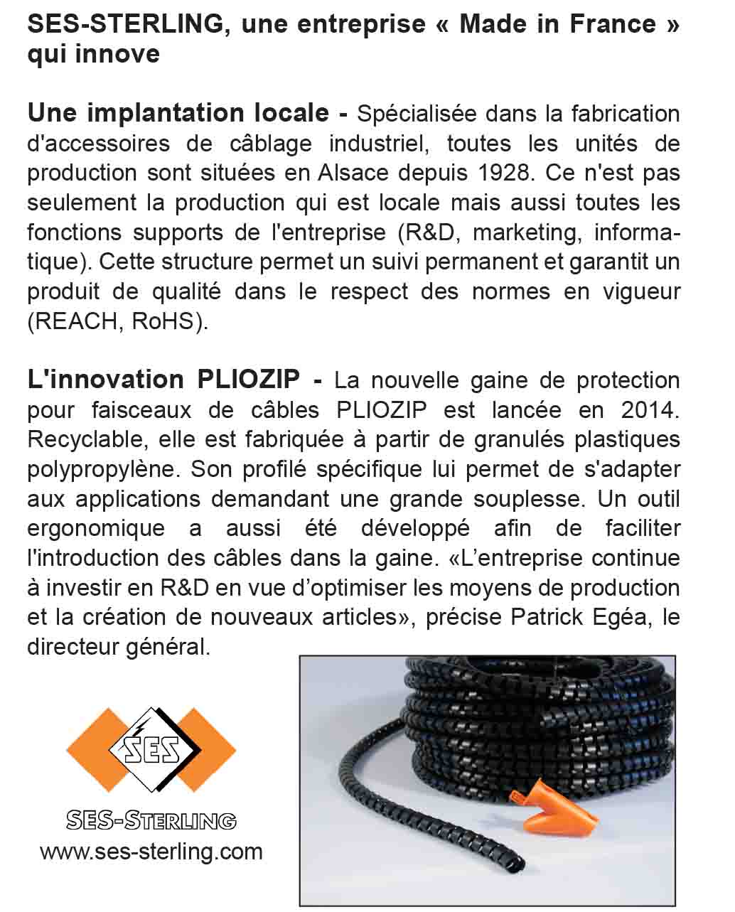 SES-STERLING : une entreprise made in France qui innove (Entreprendre - 2014)