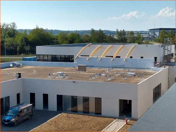 Chantier du nouveau siège SES-STERLING au technoparc à Hésingue administration