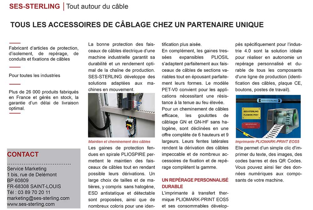 Article SES-STERLING - Usine nouvelle novembre 2020