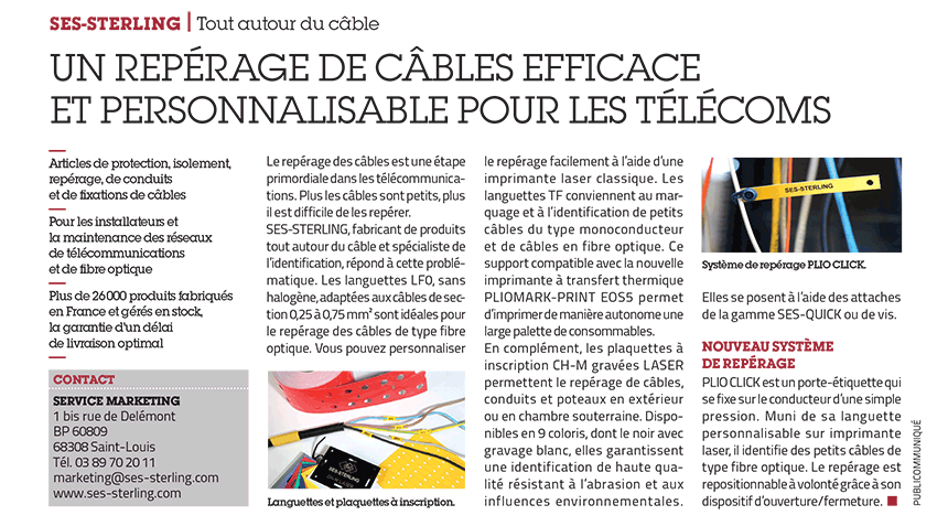 29-01-21---usine-nouvelle Un repérage de câbles efficace par SES-STERLING (Usine nouvelle - janvier 2021)