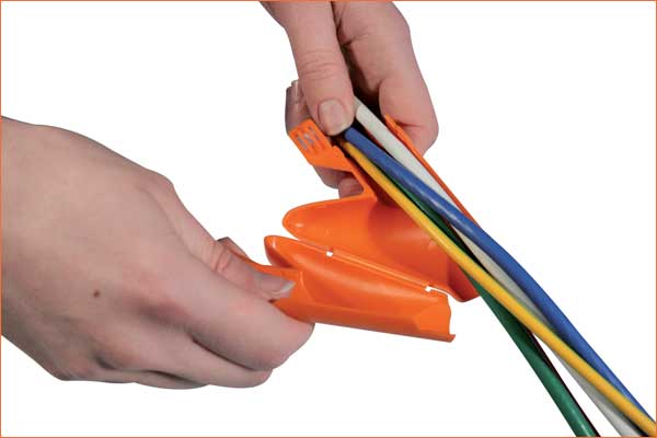 Insert the cables into the tool