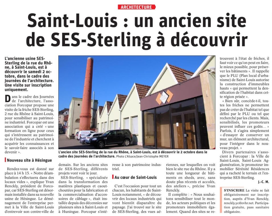 20210927_journee_architecture_Alsace Article SES-STERLING Journée de l'architecture journal l'Alsace septembre 2021