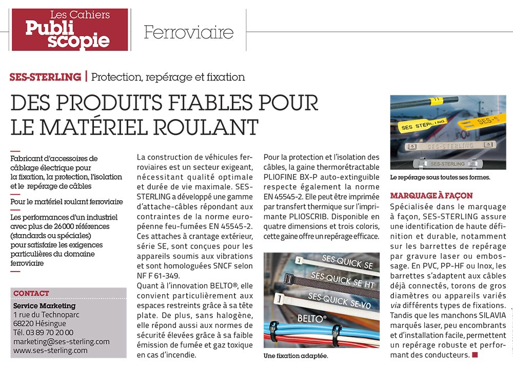 01-10-21-Ferroviaire-usine-nouvelle Article SES-STERLING ferroviaire Usine Nouvelle octobre 2021